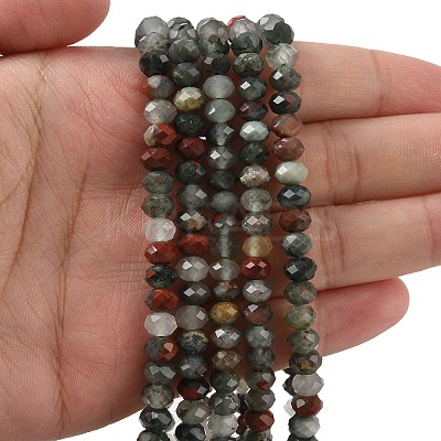 Natural African Bloodstone Beads Strands G-D344-A01-1