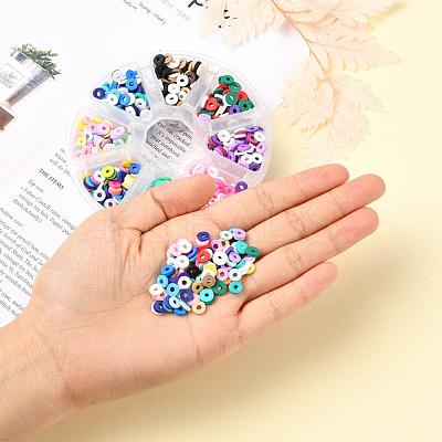 1200Pcs 8 Colors Handmade Polymer Clay Beads CLAY-YW0001-15B-1
