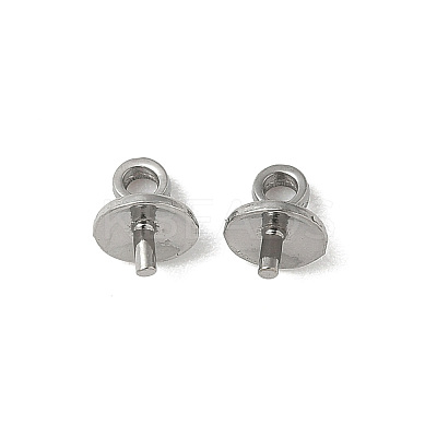 304 Stainless Steel Cup Pearl Peg Bails Pin Pendants STAS-L300-004C-P-1