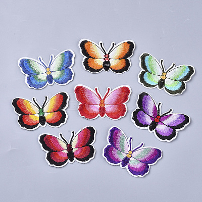 Computerized Embroidery Cloth Iron On/Sew On Patches AJEW-S076-005-1