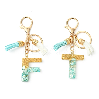 Transparent Epoxy Resin Pendant Keychains KEYC-FS00022-04-1
