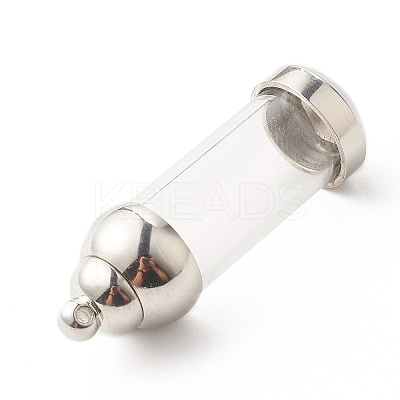 304 Stainless Steel Glass Bottle Pendants LS-STAS-O160-03P-1