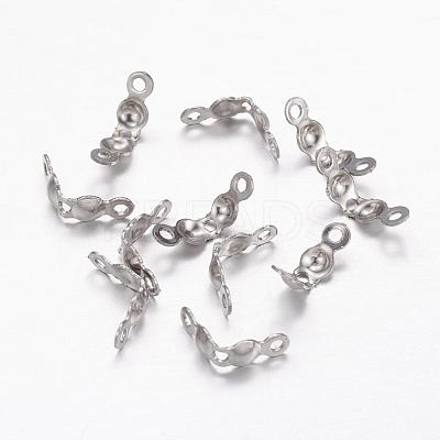 Tarnish Resistant 304 Stainless Steel Bead Tips STAS-E129-06P-1