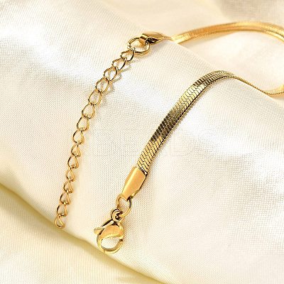 304 Stainless Steel Herringbone Chains Bracelet for Men Women BJEW-D450-01G-01-1