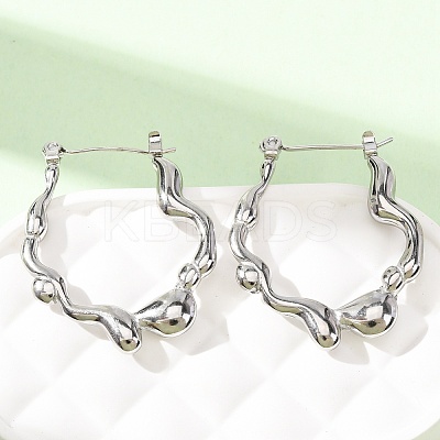 304 Stainless Steel Hoop Earrings for Women SA-CBA7B26-02P-1