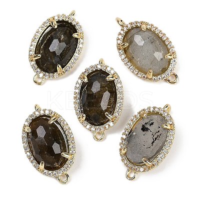 Natural Labradorite Faceted Oval Links G-B126-07G-04-1