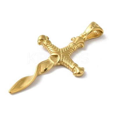 PVD Vacuum Plating 304 Stainless Steel Big Pendants STAS-B069-26G-1