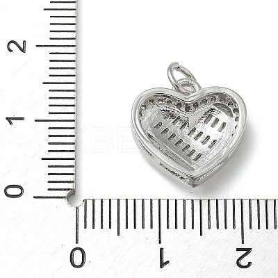 Rack Plating Brass Micro Pave Cubic Zirconia Pendants KK-K392-36P-1