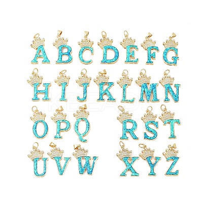 Brass Micro Pave Cubic Zirconia Pendants KK-I723-50G-01-1