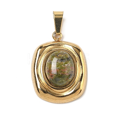 Natural & Synthetic Mixed Stone Pendants STAS-D209-01G-1