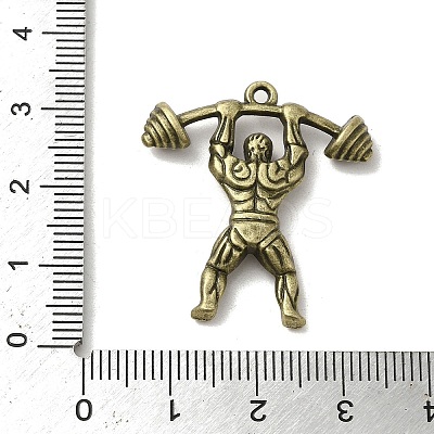 Tibetan Style Alloy Sport Pendants PALLOY-M217-43AB-1