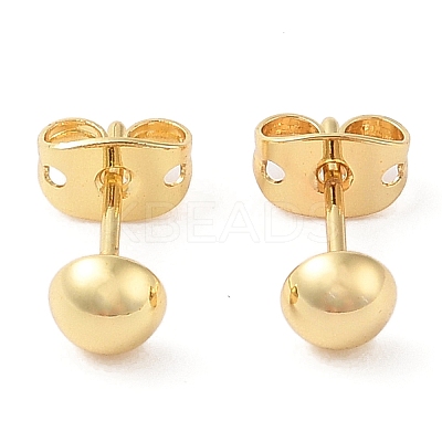 Rack Plating Brass Stud Earrings for Women EJEW-G394-18A-G-1
