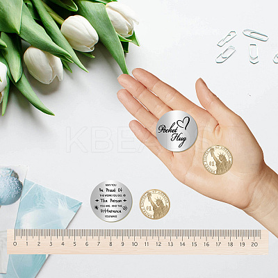 1Pc 201 Stainless Steel Commemorative Coins AJEW-CN0001-99H-1