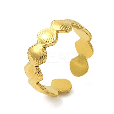 Ocean Beach Series 304 Stainless Steel Cuff Ring RJEW-Q820-02B-1