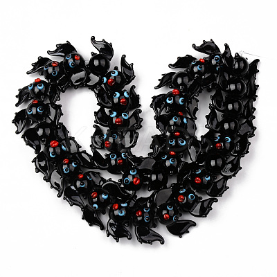 Handmade Lampwork Beads Strands LAMP-N021-016-1