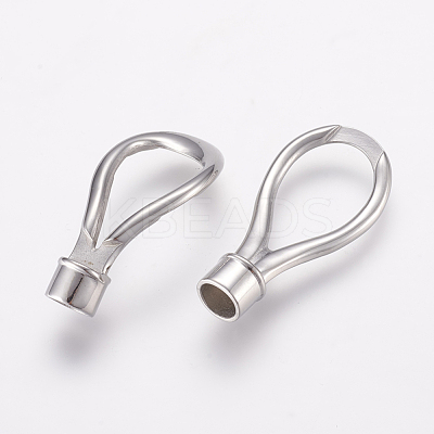 Tarnish Resistant 304 Stainless Steel Magnetic Clasps with Glue-in Ends STAS-L189-097P-1