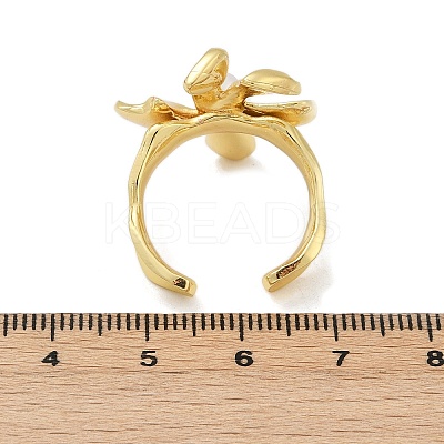 Brass Cuff Rings for Women RJEW-F182-06G-1