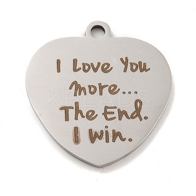 Non-Tarnish Valentine's Day 201 Stainless Steel Pendants STAS-L079-24P-02-1
