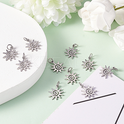 201 Stainless Steel Charms STAS-CJC0007-01-1