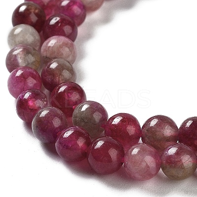 Natural Jade Imitation Watermelon Tourmaline Beads Strands G-NH0006-A01-01-1-1