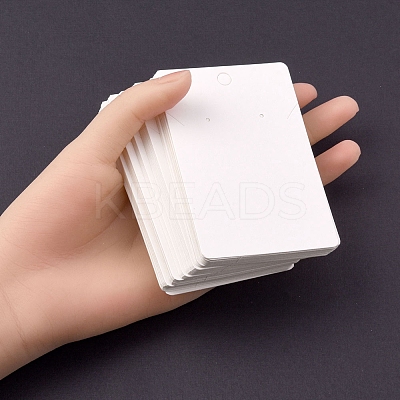 Rectangle Paper One Pair Earring Display Cards with Hanging Hole CDIS-YW0001-04-1