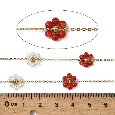 Handmade 304 Stainless Steel Beaded Chains CHS-L031-11G-01-1