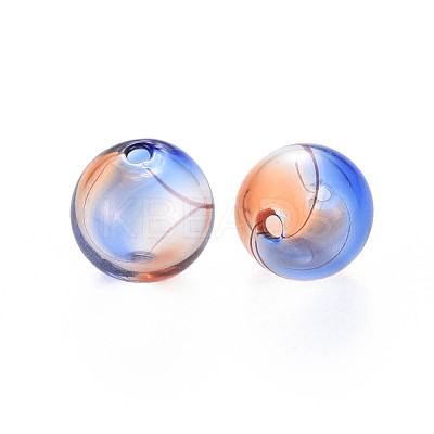 Transparent Handmade Blown Glass Globe Beads X-GLAA-T012-33A-02-1