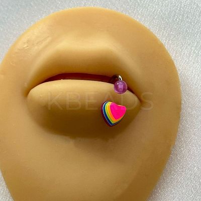 316L Surgical Stainless Steel with Acrylic Luminous Lip Rings FS-WG019E1-05-1