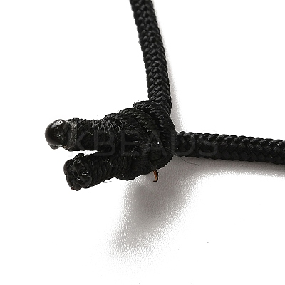 Natural Smoky Quartz Nuggets Pendant Necklace with Polyester Cord for Women LS-G-H285-05A-1