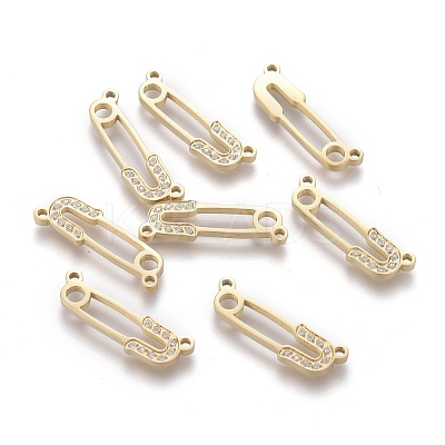 316 Surgical Stainless Steel Micro Pave Cubic Zirconia Pendants STAS-I164-026G-1