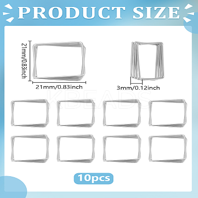 10Pcs 304 Stainless Steel Open Jump Rings STAS-LP0004-99-1