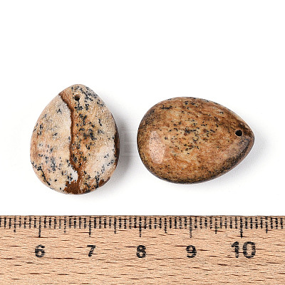 Natural Picture Jasper Pendants G-T143-18A-07-1
