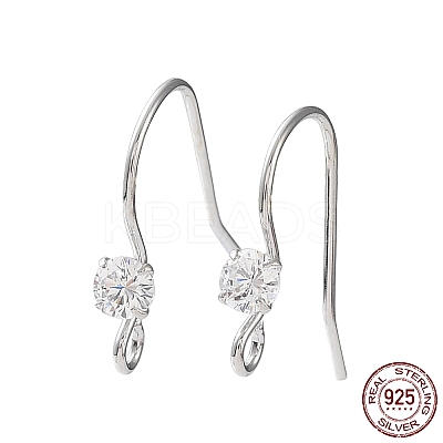 Wholesale Rhodium Plated 925 Sterling Silver Earring Hooks