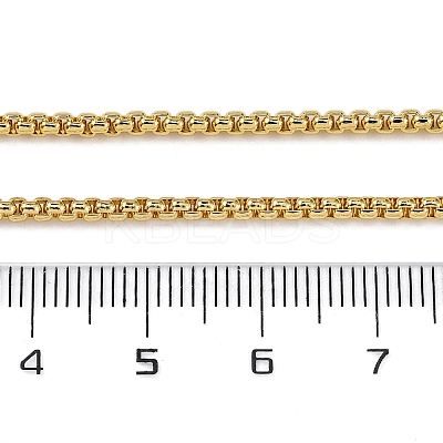 Rack Plating Brass Box Chain Necklaces for Women NJEW-A035-05G-01-1