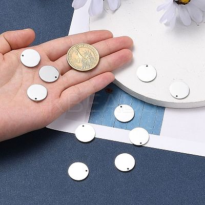 Non-Tarnish 304 Stainless Steel Stamping Blank Tag Mirror Polished Finish Pendants STAS-L220-04P-A-1
