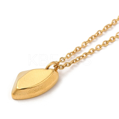 304 Stainless Steel Polygon Pendant Necklaces for Women NJEW-H016-04G-1