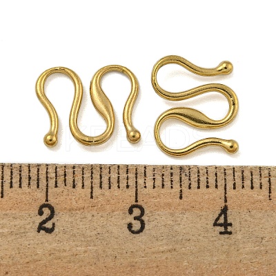 Ion Plating(IP) 304 Stainless Steel S-Hook Clasps STAS-U007-19B-G-1