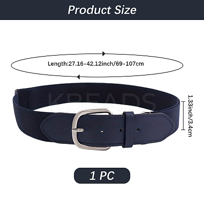 1Pc Imitation Leather & Polyester Elastic Softball Belts AJEW-CL0001-37A-1
