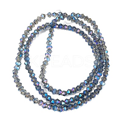 Transparent Electroplate Glass Beads Strands EGLA-A039-T2mm-UA07-1