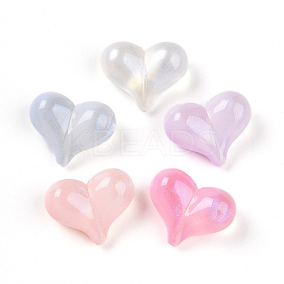 Opaque UV Plating Acrylic Beads OACR-I015-43-1