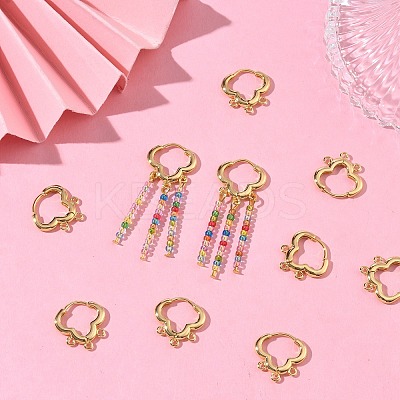 SHEGRACE Brass Hoop Earrings Findings XGR0156G-93G-1