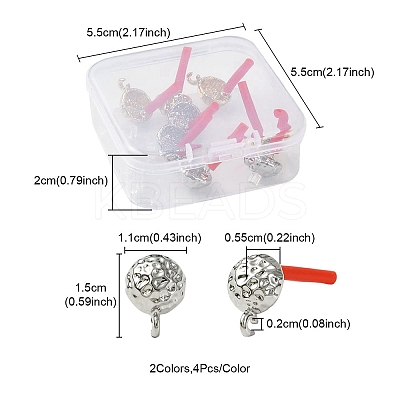 8Pcs 2 Colors Rack Plating Alloy Stud Earring Findings FIND-YW0003-82B-1