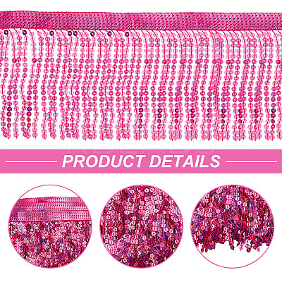10 Yards Polyester Tassel Lace Ribbon DIY-WH0430-569B-1