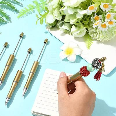 10Pcs ABS Plastic & Iron Ball-Point Pen AJEW-FS0001-41B-1