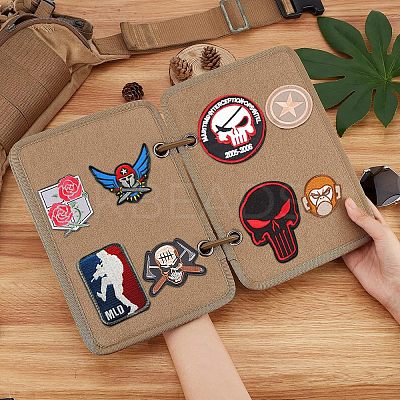 Flip-Page Hook & Loop Patch Book DIY Kit FIND-WH0108-48B-1