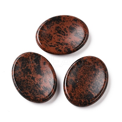 Oval Natural & Synthetic Mixed Gemstone Thumb Worry Stone for Anxiety Therapy G-P486-03-1