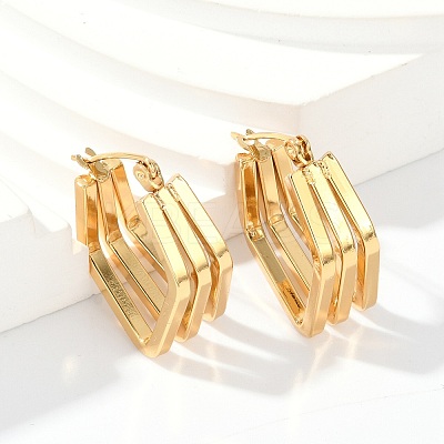 201 Stainless Steel Hoop Earrings LS-EJEW-Q026-18G-1