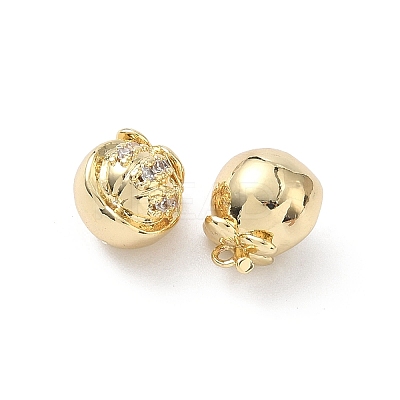 Brass Micro Pave Cubic Zirconia Pendants KK-L260-22G-1