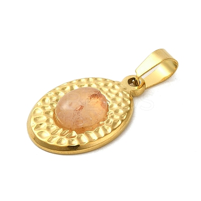 Natural Rose Quartz Pendants STAS-C094-01G-01-1