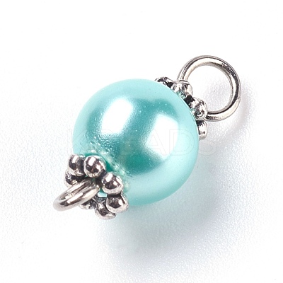Pearlized Glass Pearl Links connectors X-PALLOY-JF00348-1